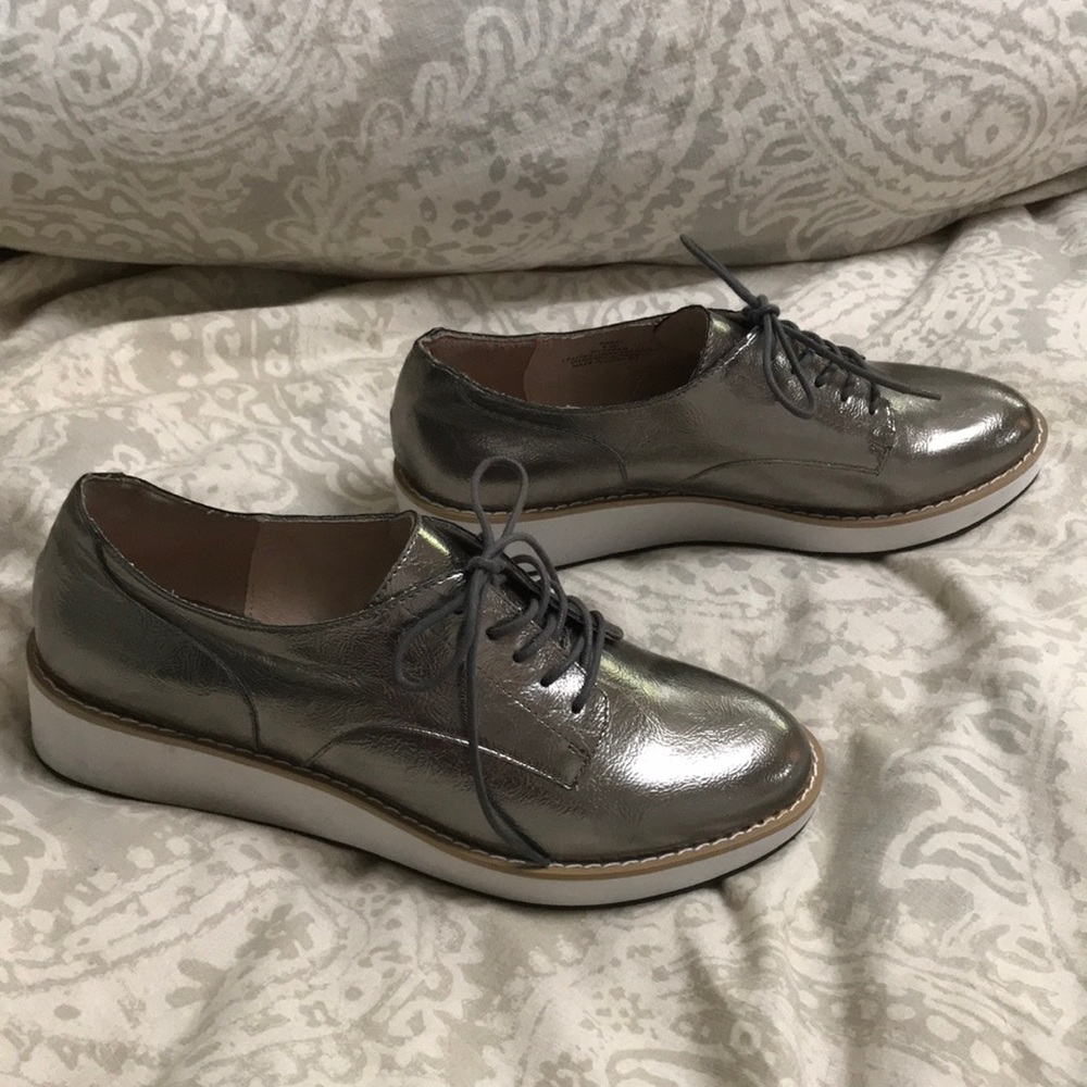Steve Madden Pewter Platform Shoes